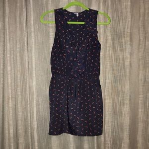 Navy Blue Francesca’s Patterned Mini Dress